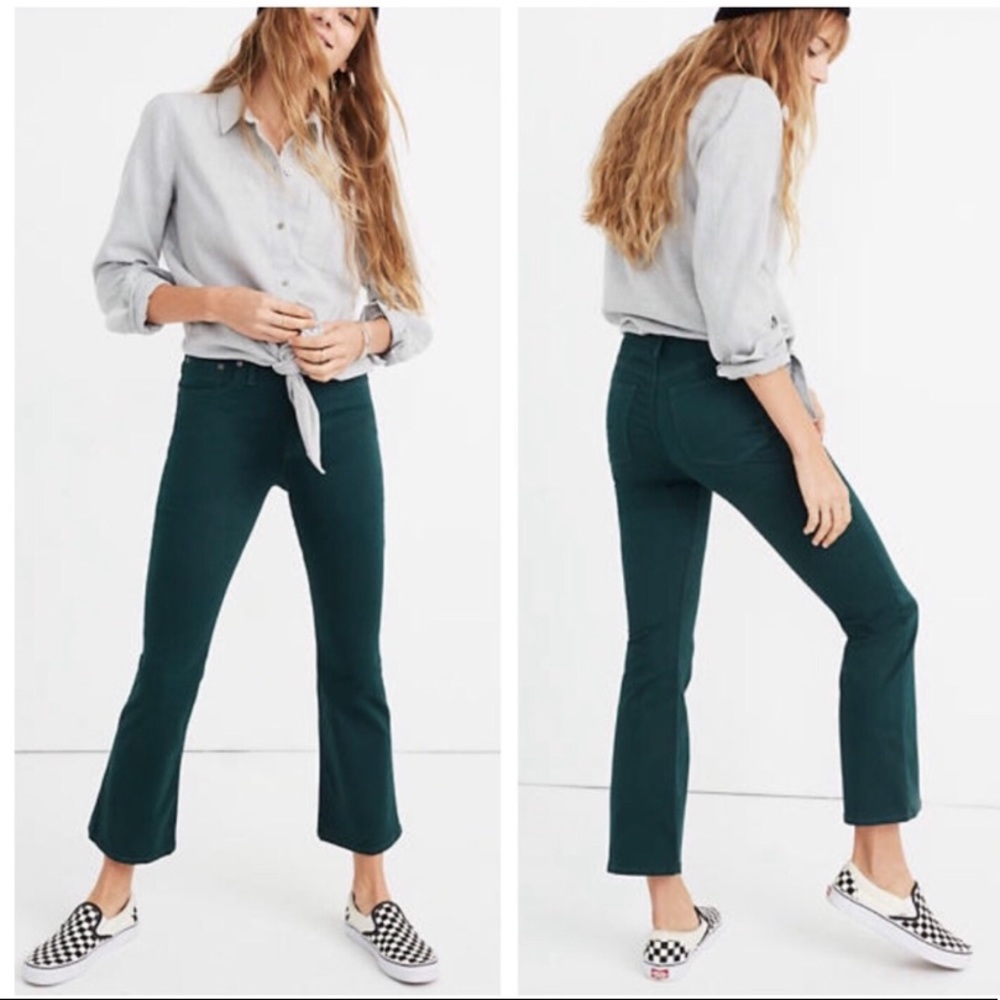 NWOT Madewell Cali Demi boot sateen wide leg jean